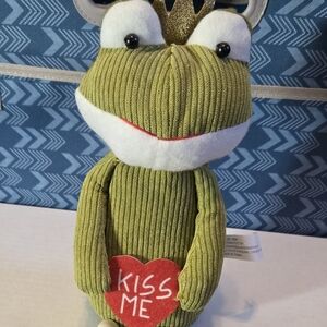 Green Frog Plush with Heart